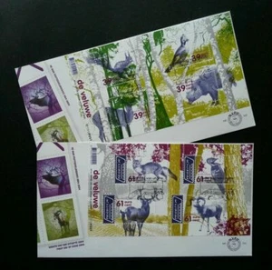[SJ] Holland National Park 2004 Netherlands Forest Wildlife Woodpeckers Deer FDC - Picture 1 of 5