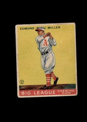Goudey #59 1933 Bing Miller A's mal estado Foto 1 de 2
