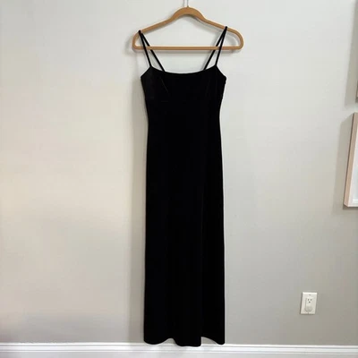 Maxi Vestido de Terciopelo Bebe Para Mujer S Negro Babydoll Cachicho Hada Grunge Años 90 En VGT Foto 1 de 4
