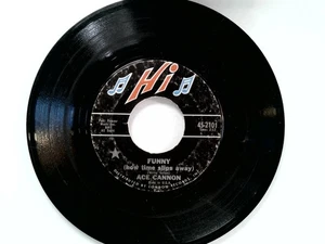 Ace Cannon - Funny / Laxy Lullabye 7" Vinyl Single Hi Records 45 RPM - Picture 1 of 2