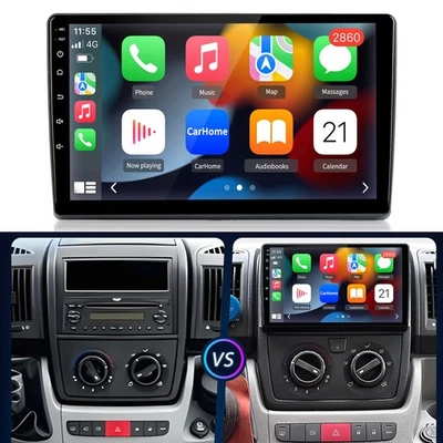 Fit For Carplay For Citroen Relay Peugeot Boxer Fiat Ducato Head Unit Android 14 - Image 1 of 4
