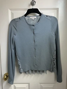 Dorothee Schumacher Strickjacke blau Spitze hinten Größe XS - DS 1 - Bild 1 von 4