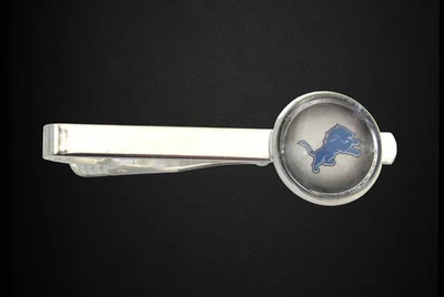 Football Card Tie Clip, Detroit Lions Wedding Jewelry Tie Bar - Image 1 of 4