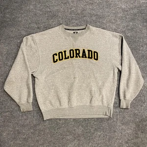 Felpa girocollo vintage Colorado Buffaloes grande grigia attrezzatura per sport - Foto 1 di 11