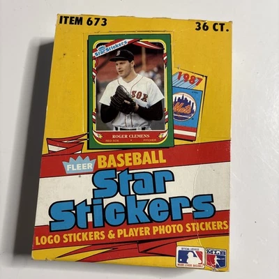 Восковая коробка с наклейками 1987 Fleer Star бейсбол 36 упаковок - Изображение 1 из 2