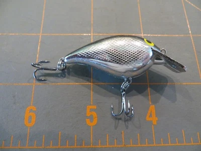 Señuelo vintage Blakemore Trouble Shooter Flo Thru - negro y cromo - 2 pulgadas Foto 1 de 4