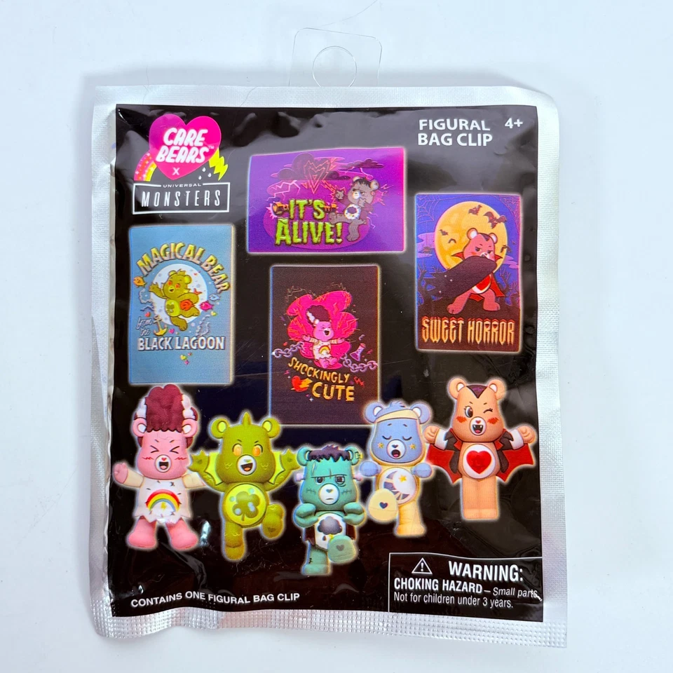 CARE BEARS X UNIVERSAL MONSTRUOS FIGURA BOLSA CLIPS x2 Foto 1 de 1