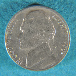 1980 P Jefferson Nickel - Picture 1 of 2