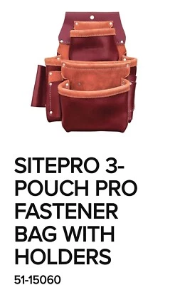 Sitegear Sitepro 15060 3 Pouch Fastener Pouch 51-15060
