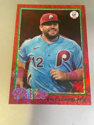 2022 topps archive kyle schwarber red foil numbered /50 - Image 1 of 3