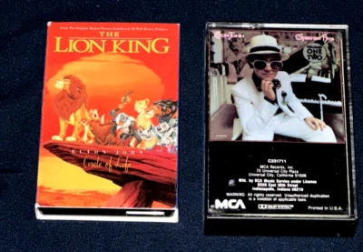 CASSETTE TAPES ELTON JOHN LION KING& GREATEST HITS VOL 1 &2 1984 - Image 1 of 4