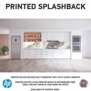 Marmor Küche Splashback selbstklebend bedruckt laminiert Vinyl 3Mtr MS063 - Bild 1 von 1