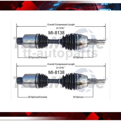 2x Par de ejes articulados delanteros TrakMotive CV para Dodge Dakota 2006 2005 Foto 1 de 2