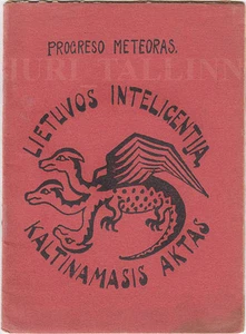 AVANT-GARDE Cover "Lietuvos Inteligentija" Progreso METEORAS Book LITHUANIA 1927 - Picture 1 of 6