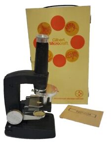 Gilbert Microcraft Microscope With Storage Cabinet Vintage Toy