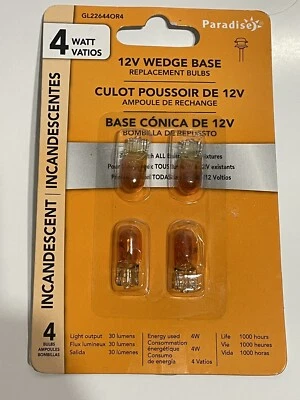 4 Paradise 4W 12V Wedge Base T5 Bulbs - Image 1 of 2