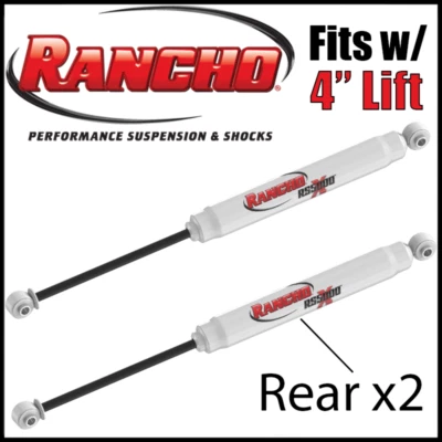 Rancho RS5000X Rear Shocks PAIR 2011-18 Silverado Sierra 2500 3500 HD w/4" Lift - Image 1 of 3