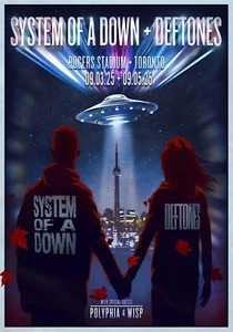 System of a Down, Deftones Toronto 2025 Framed Concert Poster - Picture 1 of 2