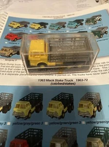 Aurora Mack Stake Truck 1963-72 NEW OLD STOCK! RARE Yell/Gry NEVER RUN! Original - Picture 1 of 8