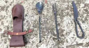 Essbare Esswerkzeuge handgeschmiedet Wikinger Utensilien Besteck Set Handarbe... - Bild 1 von 5