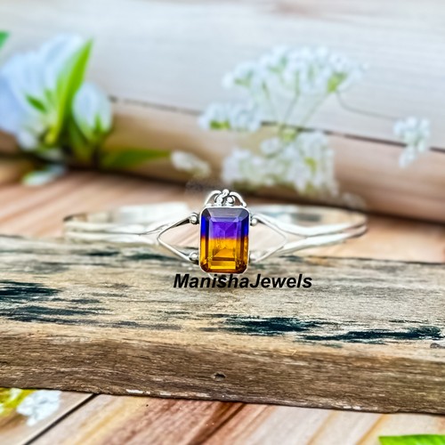 VALENTINO Gemma Multi Tormalina Argento Sterling 925 Gioielli Polsino Fatti a Mano CA 79