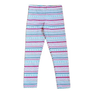 Cynthia Rowley Girls Leggings Size M 7-8 24" Waist Cotton Blend Geometric VGUC - Picture 1 of 5