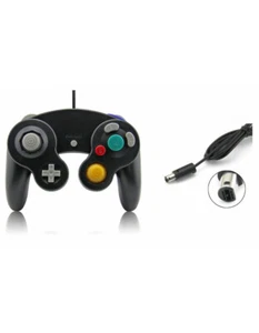 Manette Pad Joystick filaire Pour Console Nintendo GameCube & Wii - Noir - Picture 1 of 9
