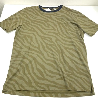 $125 Paul Smith Green Tiger Striped Short Sleeve T-Shirt Tee Mens Size Small - Image 1 of 4