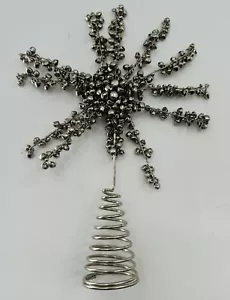 Christmas Tree Topper Star Silver Bells VTG Wired Holiday Santa Tree Decoration - Picture 1 of 7