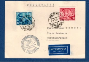 DDR Erstflug Berlin - Warschau - Berlin 04.02.1956 - Bild 1 von 2