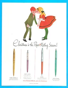 1963 Paper Mate Pen vintage PRINT AD Christmas gift advertisement - Picture 1 of 3