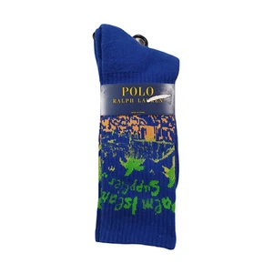 Polo Ralph Lauren Palm Island Supplies Crew Socks Mens 10-13 Blue - Picture 1 of 5