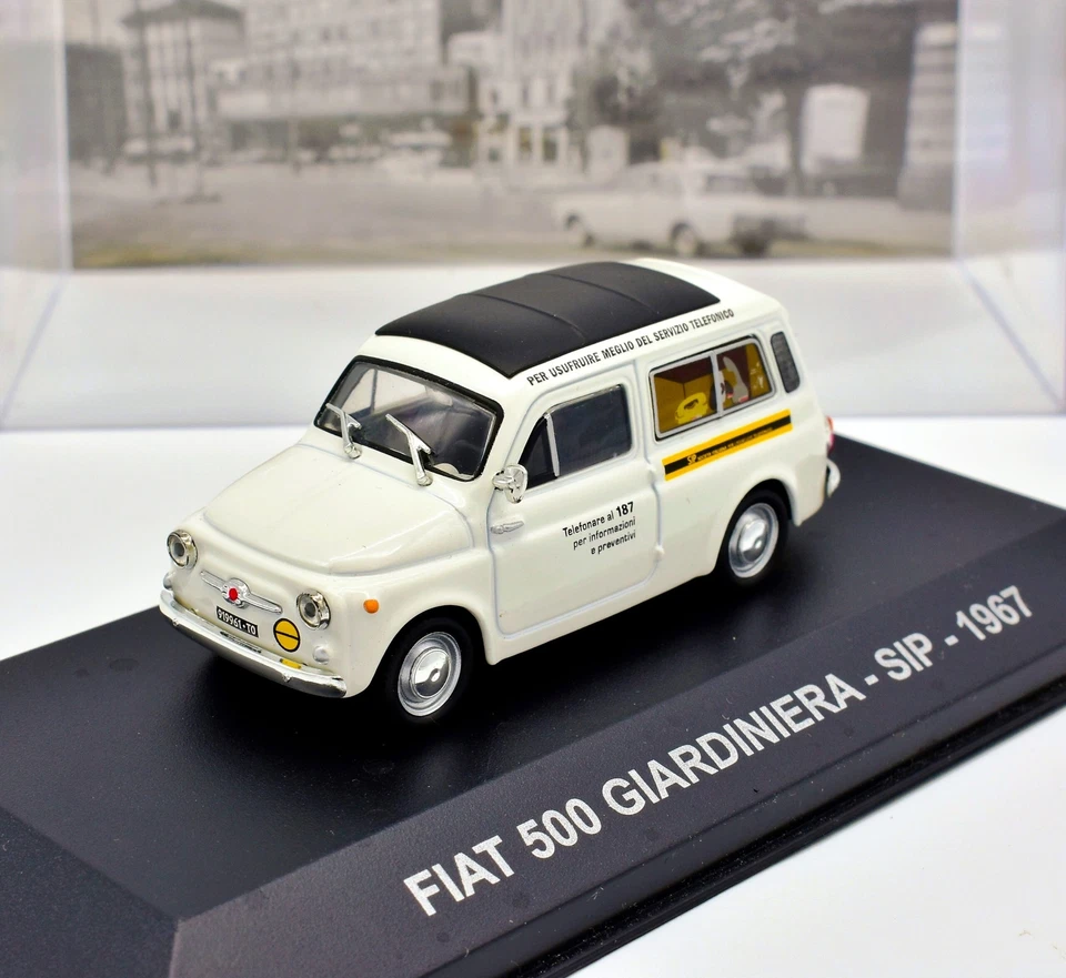 模型车菲亚特 500 GIARDINIERA SIP 复古广告车比例 1: 43 — 第 1/4 张图片