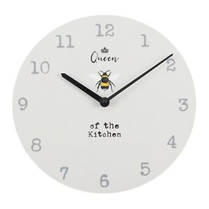 Jones Home & Gift Queen Of The Kitchen Bee Wall Clock 34cm