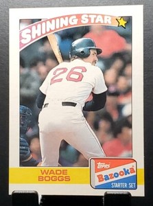 1989 Topps Bazooka #3 Wade Boggs RED SOX HOF SHINING STAR baseball card⚾️NM/MT
