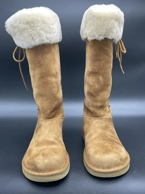 Botas UGG 13" Alto Australia Upside Alto Gamuza Con Cordones 5163 Castaño Talla 8 Foto 1 de 4