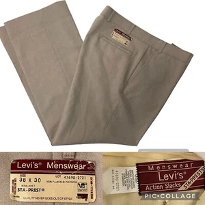 NWT NEW Vtg 70’s Levi’s Beige MOD Dress Pants ACTION Slacks DISCO Trousers USA - Picture 1 of 8