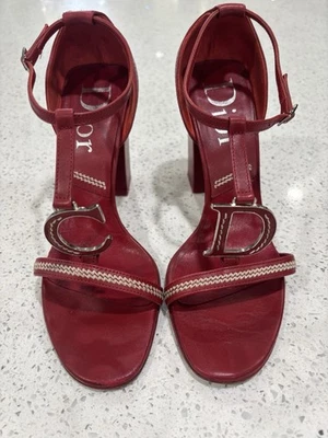 Christian Dior Detective Red Shoes Size 38EU Pre Owned - Image 1 of 4