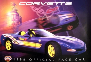 1998 Chevy Corvette Pace Auto Poster Indianapolis 500, BIG 36 x 24" Original C5   - Bild 1 von 1