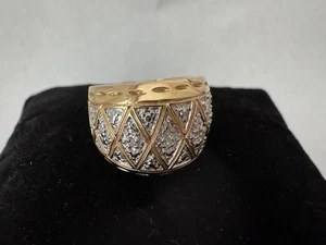 Ross Simons Diamond 18k Gold Over Sterling 925 Cocktail Ring Size 7 - Bild 1 von 6