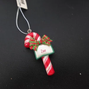 Zoe Personalizado Adorno de Navidad Bastón de Caramelo Nombre Kidcore Retro Y2K Regalo - Imagen 1 de 6
