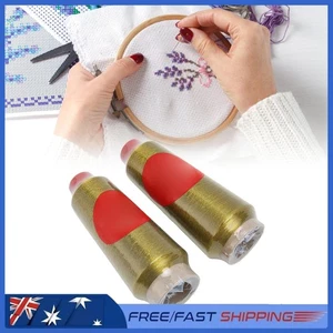 2Pcs Gold Metallic Embroidery Thread 3500yd Durable Fadeless DIY Crafts - Picture 1 of 11