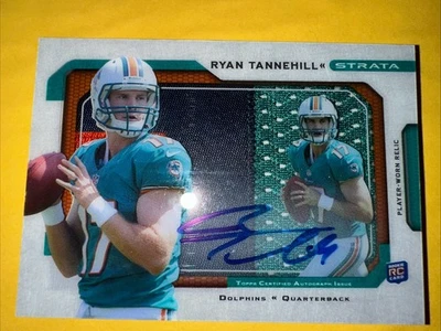 2012 Topps Strata Clear Cut Rookie Relics 15/15 Ryan Tannehill Auto RC #SSR-RT - Image 1 of 3