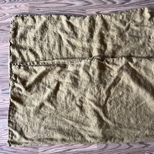 Juego de farsa Quince European de lino marrón camel talla KING - Imagen 1 de 7