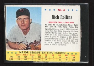 1963 Jell-O #4 Rich Rollins - Hand Cut - Set Break! See Scans - Picture 1 of 2