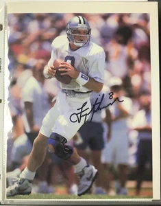 (De colección) Dallas Cowboys #8 Troy Aikman (foto de acción a color autografiada de 8x10) - Imagen 1 de 1