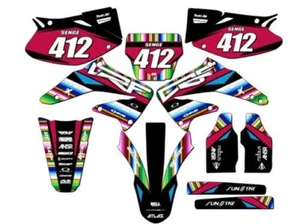 2002-2004 CRF 450 R SERAPE Black Senge Graphics Kit Compatible with Honda - Picture 1 of 10