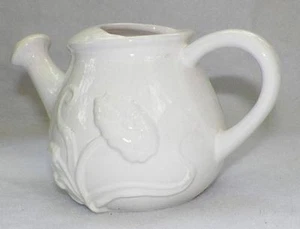 Vntg. ELR Alcobaca Off White Porcelain Small Watering Pitcher-Creamer Portugal - Picture 1 of 6