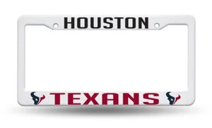 Houston Texans White Plastic License Plate Frame NEW 6x12 Inches Free Ship - Picture 1 of 1