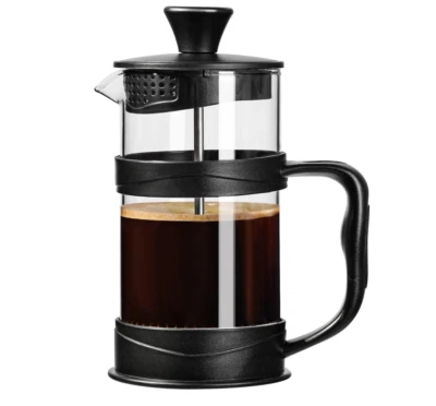 Cafetera/tetera de prensa francesa, filtro de acero inoxidable y vidrio resistente al calor, 11,8 OZ Foto 1 de 4